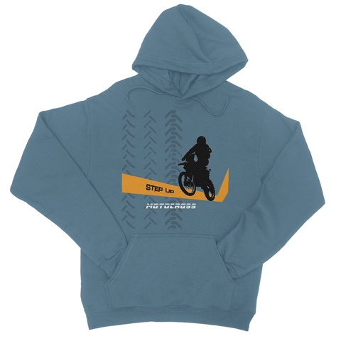 Motocross Orange and Black College Hoodie - 2cooldesigns