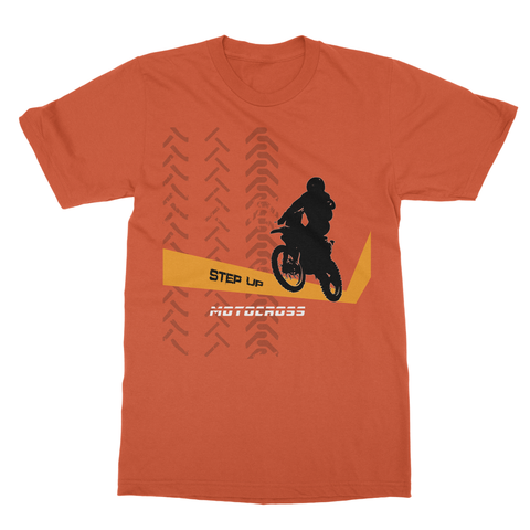 Motocross Orange and Black Softstyle Ringspun T-Shirt - 2cooldesigns