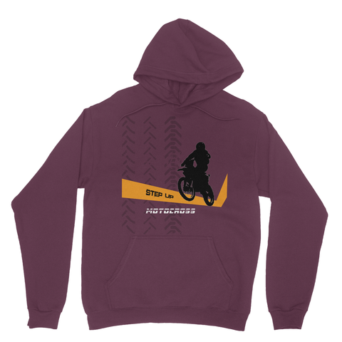 Motocross Orange and Black Heavy Blend Hooded Sweatshirt - 2cooldesigns