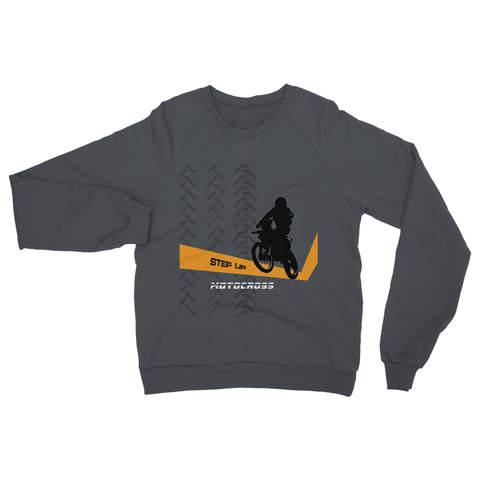 Motocross Orange and Black Heavy Blend Crew Neck Sweatshirt - 2cooldesigns