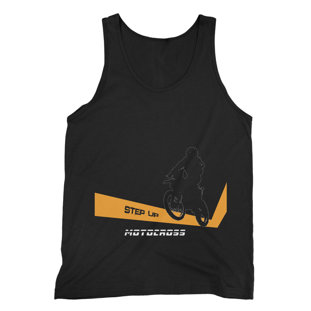 Motocross Orange and Black Fine Jersey Tank Top - 2cooldesigns