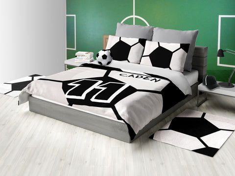 Custom Soccer Theme Bedding, Personalized Duvet or Comforter Sets - 2cooldesigns