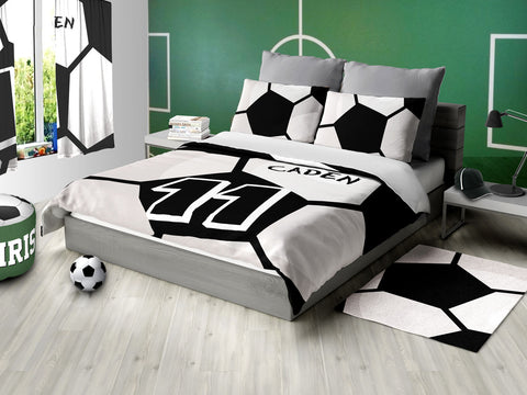 Custom Soccer Theme Bedding, Personalized Duvet or Comforter Sets - 2cooldesigns
