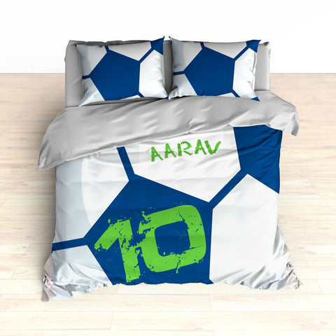 Custom Soccer Theme Bedding, Personalized Duvet or Comforter Sets - 2cooldesigns