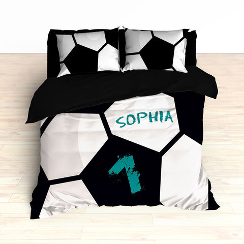 Custom Soccer Theme Bedding, Personalized Duvet or Comforter Sets - 2cooldesigns