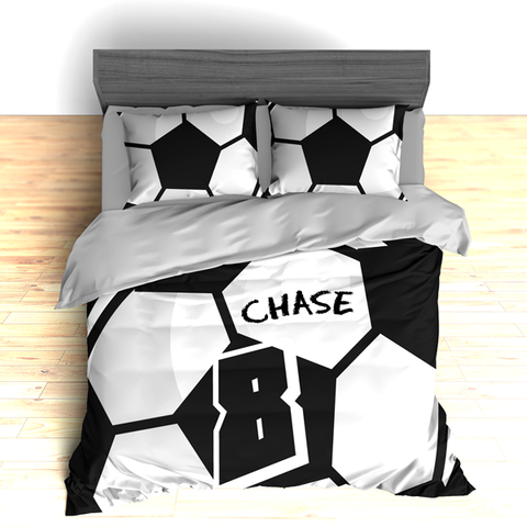 Custom Soccer Theme Bedding, Personalized Duvet or Comforter Sets - 2cooldesigns