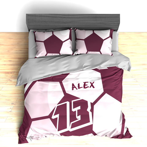 Custom Soccer Theme Bedding, Personalized Duvet or Comforter Sets - 2cooldesigns