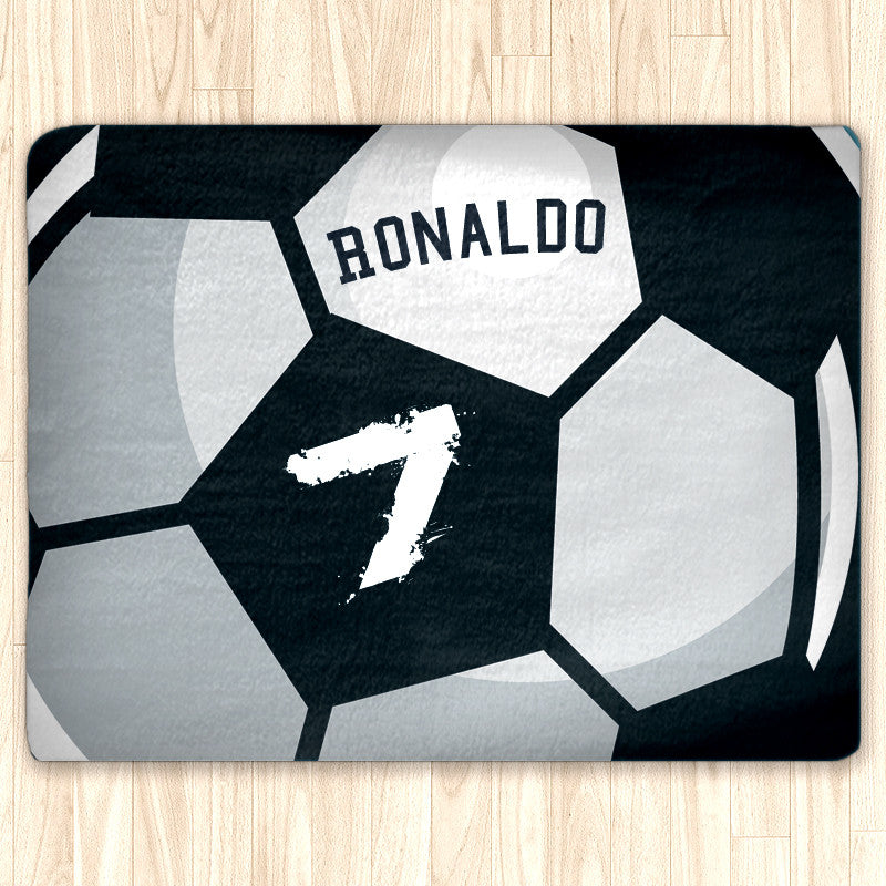 Custom Soccer Ball Area Rug Fuzzy, Personalized Area Rugs and Mats - 2cooldesigns