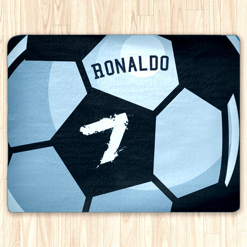 Custom Soccer Ball Area Rug Fuzzy, Personalized Area Rugs and Mats - 2cooldesigns