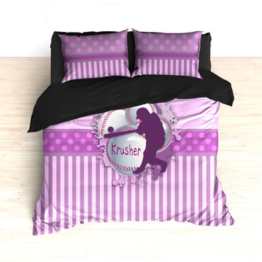 Softball Themed Bedding, Duvet or Comforter Sets, Softball Design - 2cooldesigns