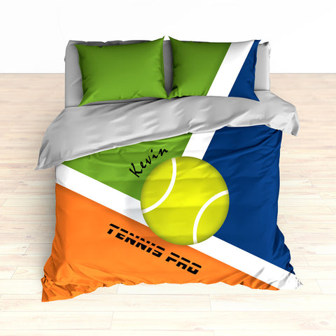 Tennis Bedding, Tennis Comforter, Tennis Duvet, Personalized Kids bedding, Custom Tennis Bed - 2cooldesigns
