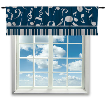 Musical Notes Window Curtain or Valance - 2cooldesigns