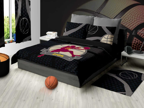 Basketball Player Bedding Black and Maroon Personalized - 2cooldesigns