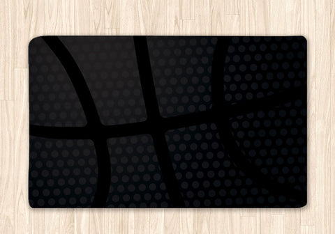Black Basketball Area Rug - 2cooldesigns