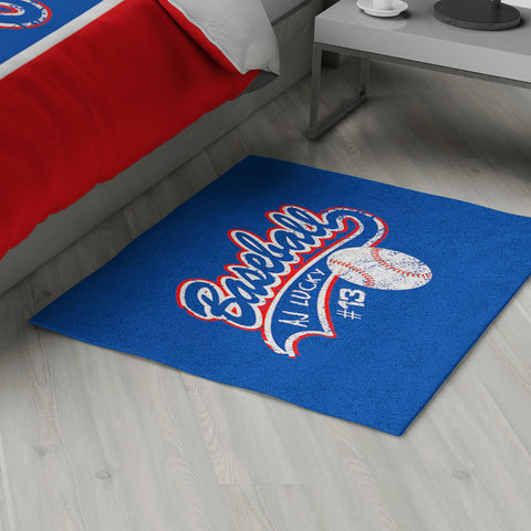Baseball Area Rug Personalized - 2cooldesigns