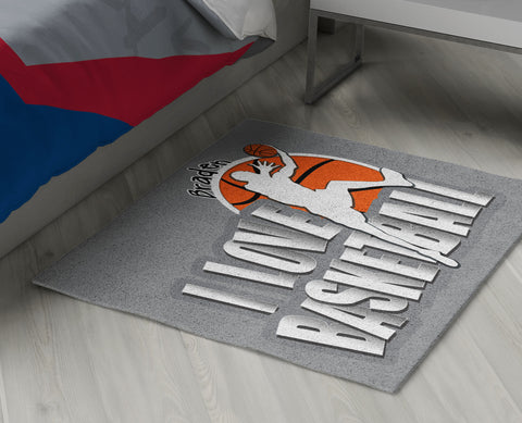 Basketball Area Rug Personalized - 2cooldesigns