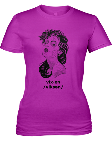 Vixen Women's Tshirt, American Apparel Girly Tee 2012 - 2cooldesigns