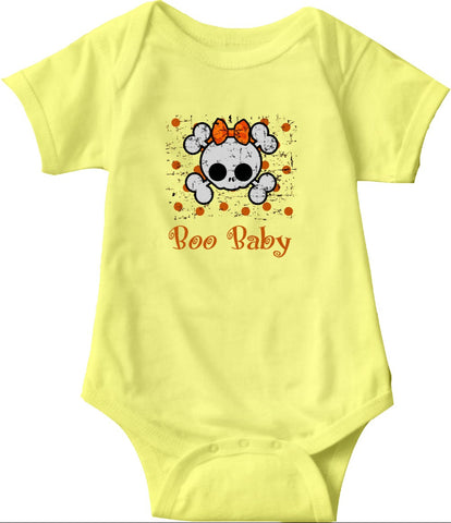 Boo Baby Onsies, Skull and Bones Pullover for Babies and Toddlers - 2cooldesigns