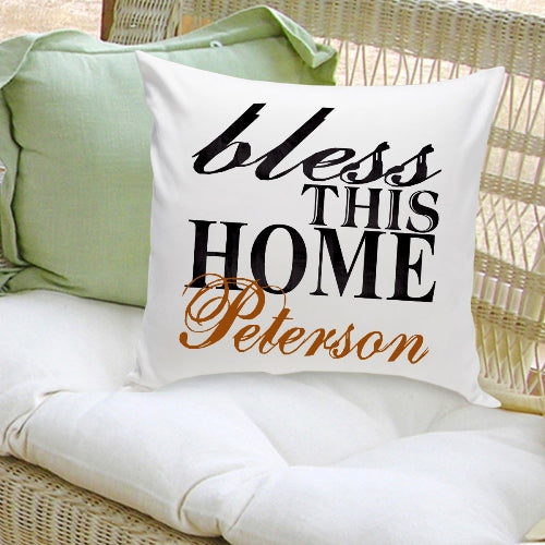 16x16 Family Name Throw Pillows - BlessThis House - 2cooldesigns