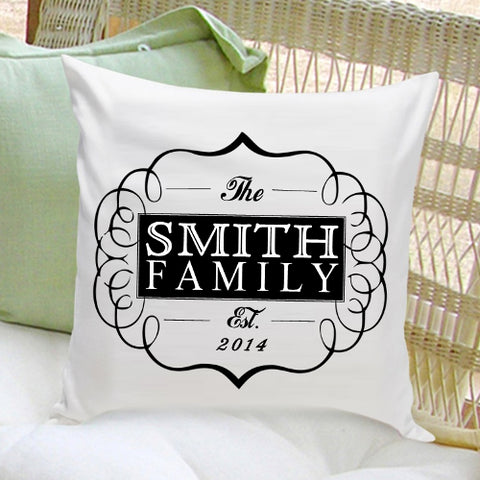 16x16 Throw Pillow Family - Classic Black - 2cooldesigns