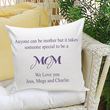 16x16 Throw Pillow Family - Anyone Can be a Mother - Plum - 2cooldesigns
