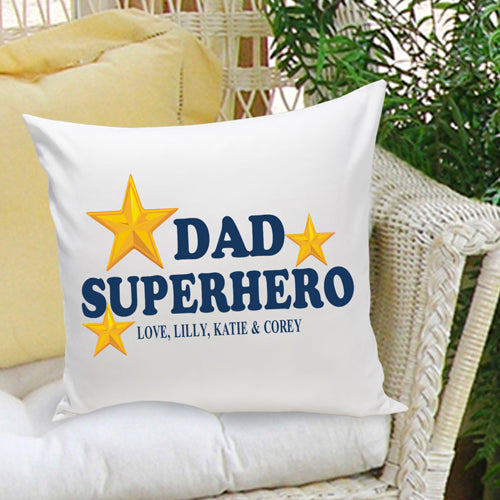 16x16 Throw Pillow Family - Super Hero - 2cooldesigns