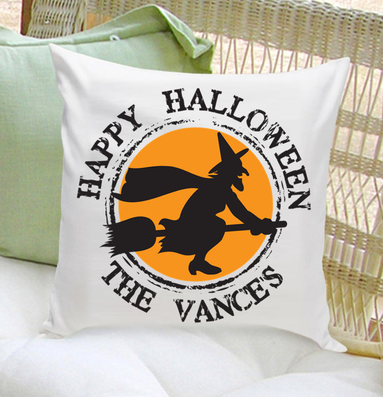 Personalized Halloween Throw Pillows - Witch - 2cooldesigns