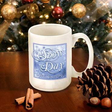 Winter Holiday Coffee Mug - Blue Snow Day - 2cooldesigns