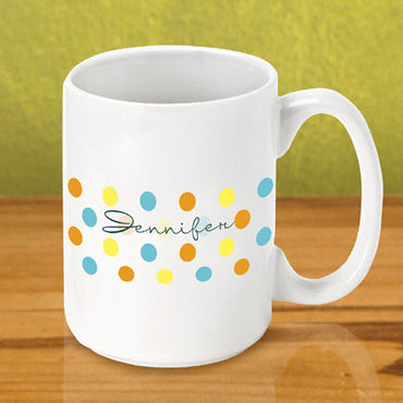 Gleeful Coffee Mug - Dots - 2cooldesigns