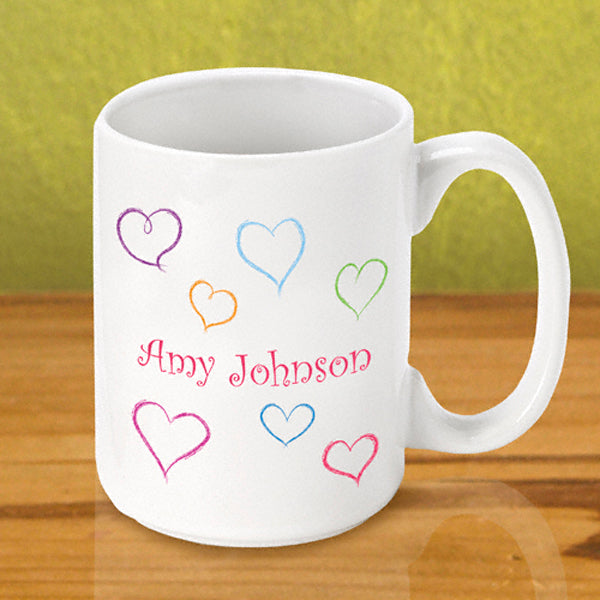 Gleeful Coffee Mug - Heart - 2cooldesigns