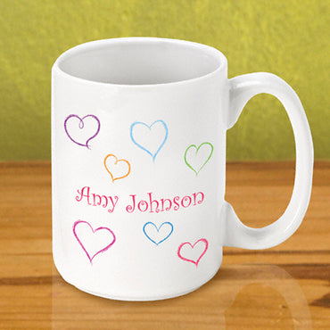 Gleeful Coffee Mug - Heart - 2cooldesigns