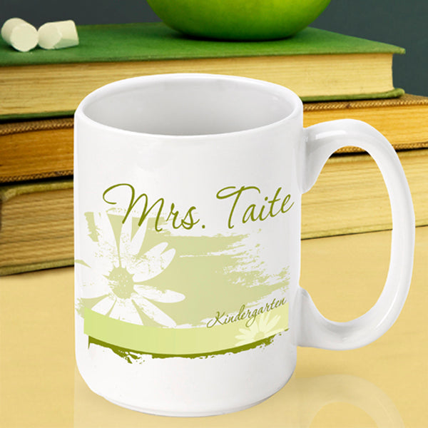 Teacher Coffee Mug - Delicate Daisy - 2cooldesigns