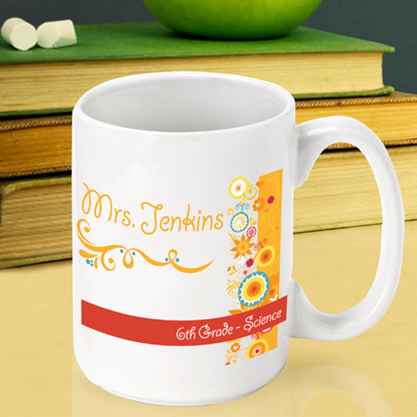 Teacher Coffee Mug - Sunshine and Flowers - 2cooldesigns