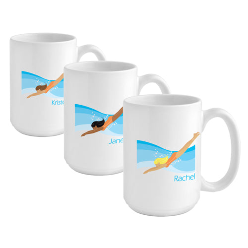 Go-Girl Coffee Mug - Swimmer - 2cooldesigns