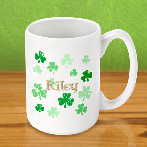 Irish Coffee Mug - Raining Clovers - 2cooldesigns