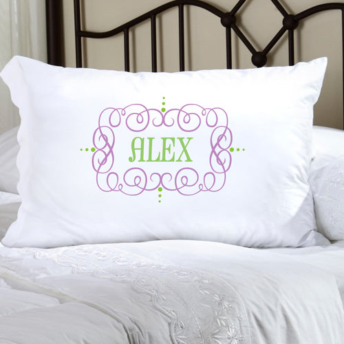 Felicity Glamour Girl Pillow Case - Purple/Green - 2cooldesigns