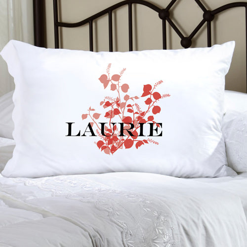 Felicity Graceful Nature Pillow Case - Red - 2cooldesigns