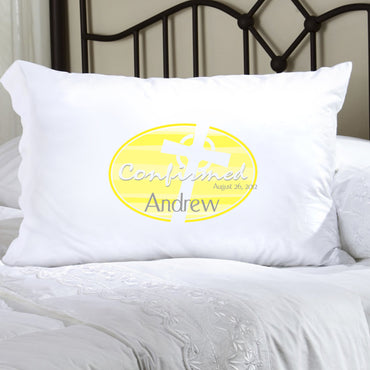Confirmation Pillow Case - Celtic Blessings Yellow - 2cooldesigns