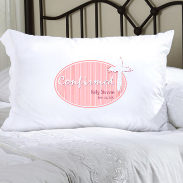 Confirmation Pillow Case - Light of God Pink - 2cooldesigns