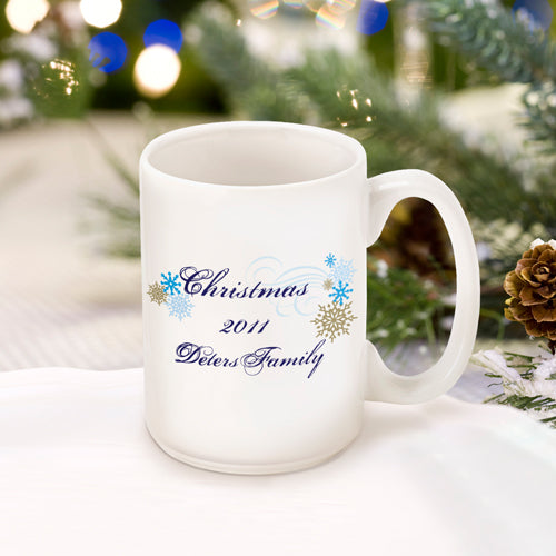 Christmas Coffee Mug - Snowflakes - 2cooldesigns