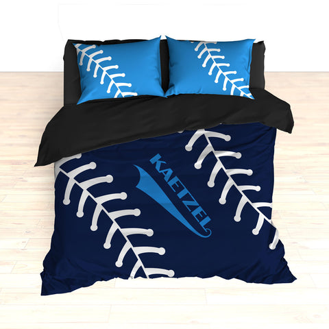 Baseball Stitches Bedding, Personalized Comforter or Duvet - 2cooldesigns