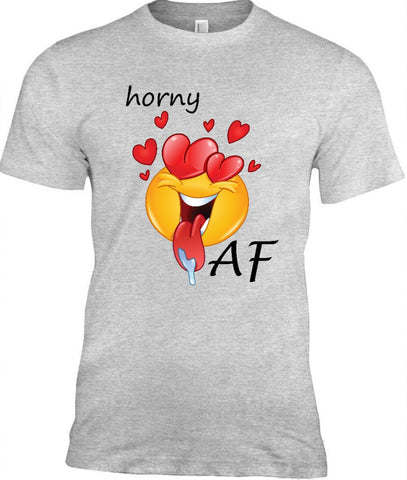 Horny AF Emoji T-Shirt, Tee Shirts with Emoticons - 2cooldesigns
