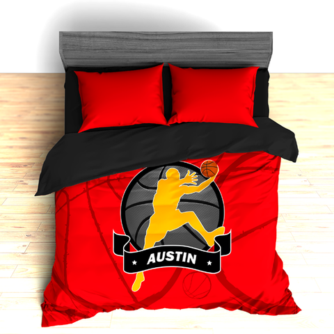 Personalized Basketball Stripes Theme Bedding, Duvet or Comforter Sets - 2cooldesigns