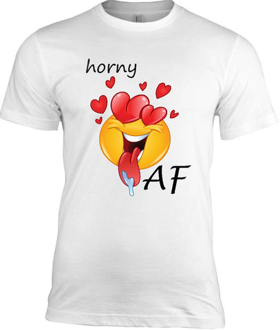 Horny AF Emoji T-Shirt, Tee Shirts with Emoticons - 2cooldesigns