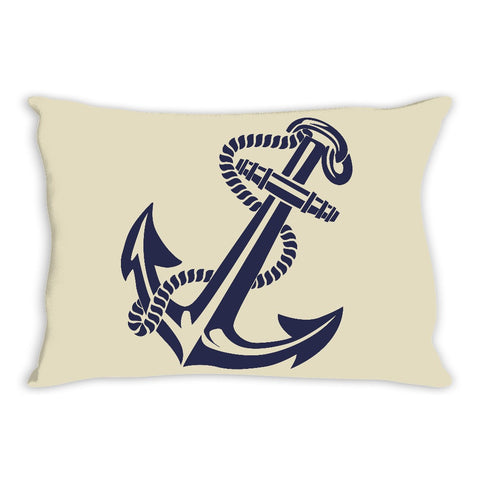 Nautical Anchor Throw Pillow Khaki - 2cooldesigns