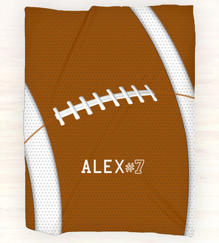 Personalized Fleece Blanket Throw - Personalized Football Throw Blanket - Team Colors - 2cooldesigns
