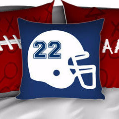 Football Player Bedding, Personalized Bedding, Football Bedding, Red, White and Blue - 2cooldesigns