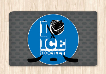 Ice Hockey Area Rug Personalized - 2cooldesigns