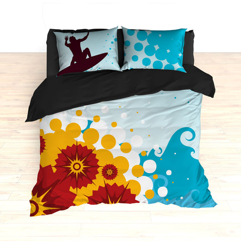 Personalized Surf Bedding, Colossal Wave Surfing, Duvet or Comforter Set - 2cooldesigns