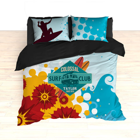 Personalized Surf Bedding, Colossal Wave Surfing, Duvet or Comforter Set - 2cooldesigns